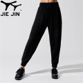 2020 JIEJIN OEM Fashion Mujeres personalizadas Pantalones negros para mujeres Gimnasio Jogger Pantalones